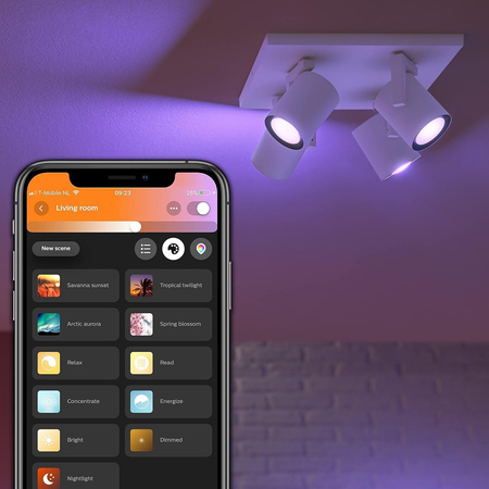 Bílá a barevná ambientní lampa Philips HUE Argenta 4x4,2W Bluetooth Zigbee