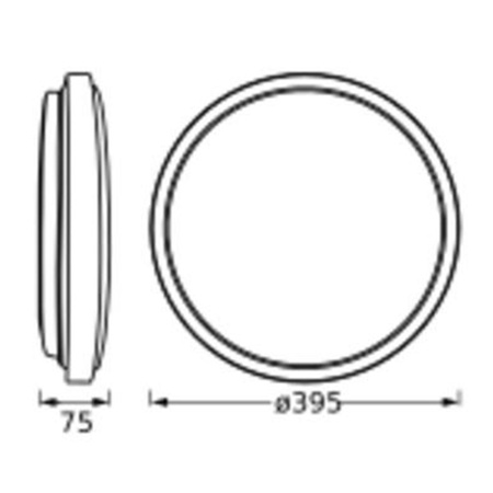 Plafond LED stropní svítidlo 24W 1500lm 3000K teplá bílá 39cm Orbis Ledvance