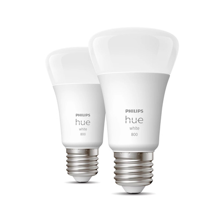 2x LED žárovka E27 A60 9 W = 60 W 800 lm 2700 K teplá bílá chytrá Bluetooth ZigBee White Philips Hue