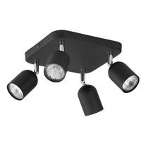 TOP BLACK Spot Černostříbrné klasické stropní svítidlo 4xGU10 4418 TK Lighting