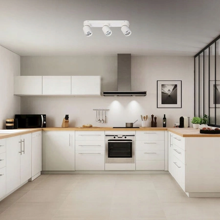 TIMO stropní nástěnné svítidlo nástěnné reflektorové svítidlo pohyblivé halogenové svítidlo 3xGU10 bílé LVT