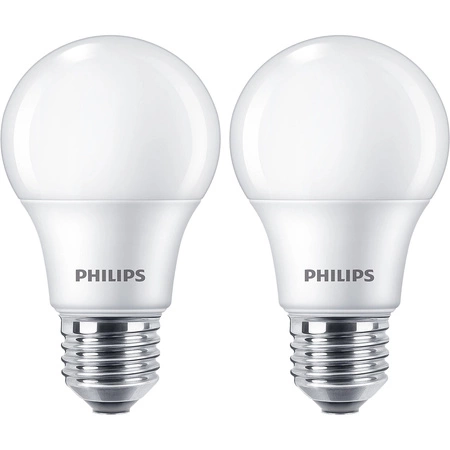 2x LED žárovka E27 A60 7W = 60W 806lm 2700K teplá bílá 150° PHILIPS