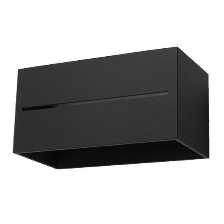 LED nástěnné svítidlo LOBO MAXI 2xG9 Nástěnné svítidlo Top Down Rectangular Black SOLLUX