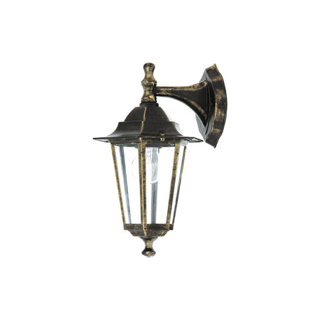 Zahradní lampa LED nástěnná lampa VELENCE E27 IP43 Down Lucerna starožitná zlatá RABALUX