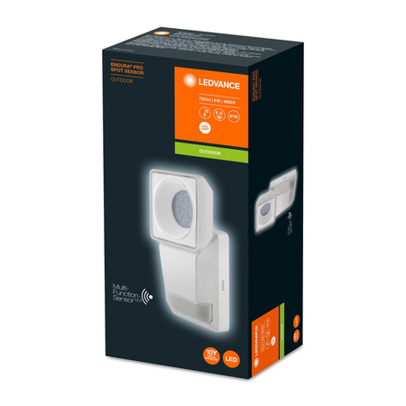 LED reflektor 8W 750lm 4000K IP55 bílý se senzorem pohybu a soumraku LEDVANCE Pro Spot Endura