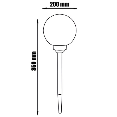 LED solární zahradní lampa WHITE BALL 20cm s pohonem 3500K Teplá bílá + RGB GOLDLUX (Polux)