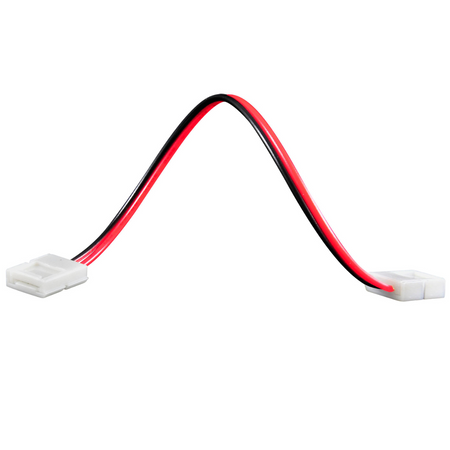 Konektor pro LED pásky hranatý flexibilní oboustranný 2pin 10mm bílý Sanico Goldlux