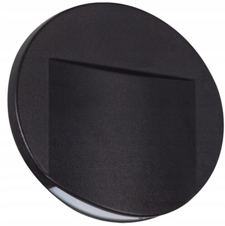 Schodišťové světlo LED 0,8W 15lm 3000K teplá bílá Round Black Erinus Kanlux