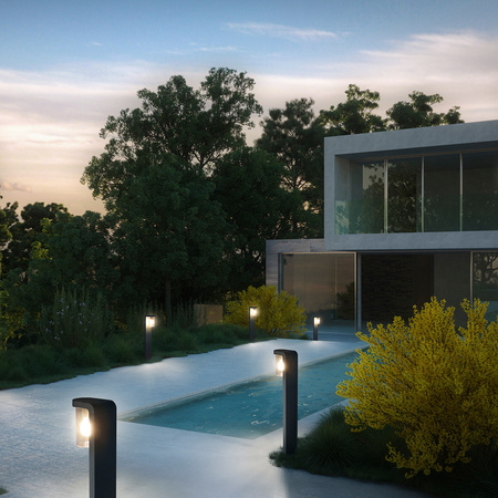 Venkovní zahradní lampa POST E27 80cm Endura CASCADE Osram