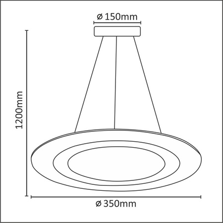 Módní závěsné svítidlo. stropní svítidlo MIKELI 17W 4000K WHITE GOLDLUX (Polux)