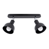 Stropní svítidlo ELBA 2xE27 Reflector Movable Black Loft SOLLUX