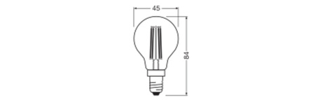 LED žárovka P45 E14 3,4W = 40W 470lm 4000K neutrální bílá 300° Filament STAR CLASSIC Osram