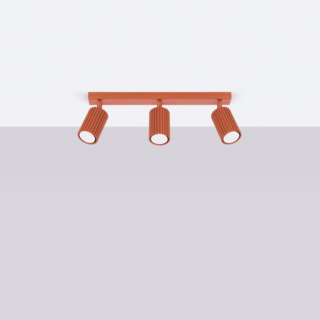 Bodové reflektorové stropní svítidlo Tuba 3x GU10 Ochre Red Carbon Deep Space SL.1638 Sollux