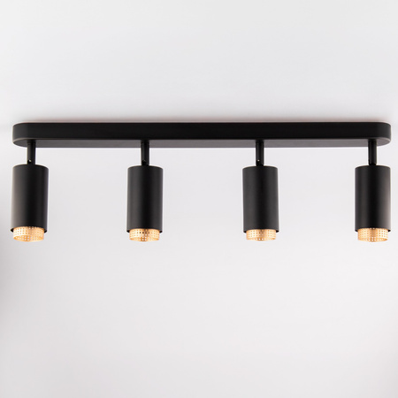 Reflektorové stropní svítidlo 4x GU10 ELIGIS Black LUMILED