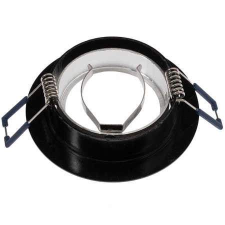 Halogenová Podhledové svítidlo GU10, Nastavitelná Kulatá Černá kartáčovaná LUMILED