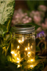 LED lucerna Solar Garden Jar Hanging Glass