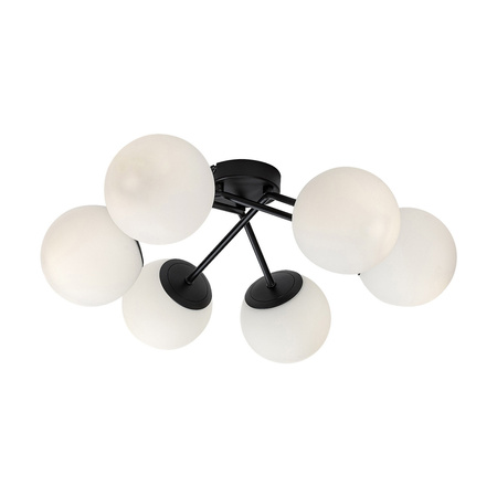 Dekorativní stropní svítidlo 6x E14 Black Scandinavian Medusa Rabalux