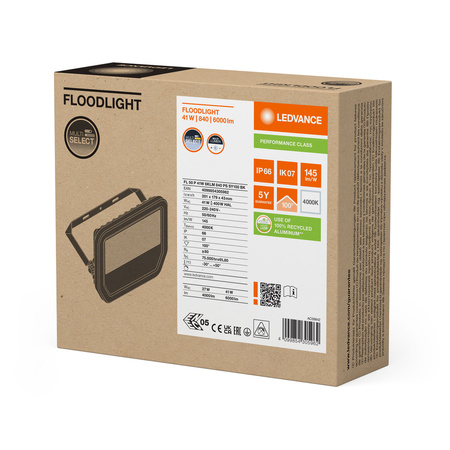 LED reflektor 41W 6000lm 4000K IP66 černý LEDVANCE reflektor