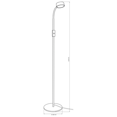 LED stojací lampa 3W 400lm CCT černá Stmívatelná Bruno Sanico Goldlux