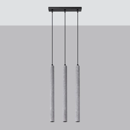 PASTELO 3L 3xG9 Betonové stropní závěsné svítidlo Moderní SOLLUX