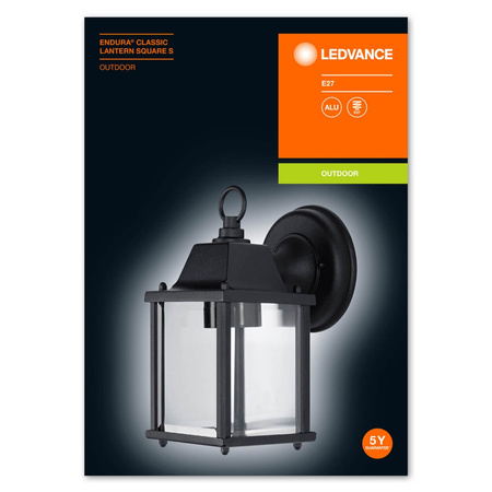 LED zahradní nástěnná lampa E27 Svítidlo na lucernu černé ENDURA CLASSIC LARTERN LEDVANCE