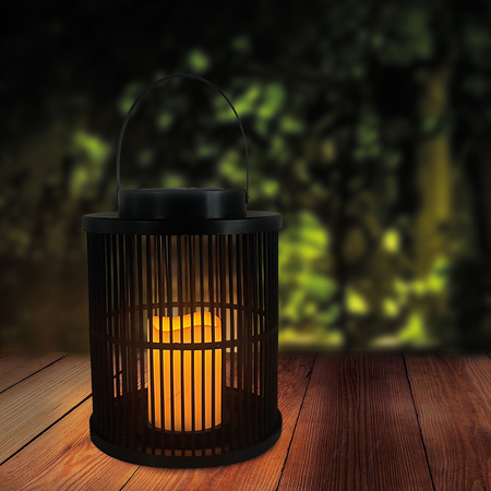 Solární lucerna Zahradní LED závěsná dekorativní IP44 1800K teplá 25cm