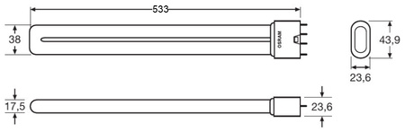 Zářivka 2G11 55W 4800lm 3000K Teplá bílá OSRAM Dulux L Stmívatelné