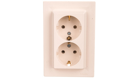 Asfora Dvojzásuvka SCHUKO 2P+Z krémová (DIY) EPH9901123