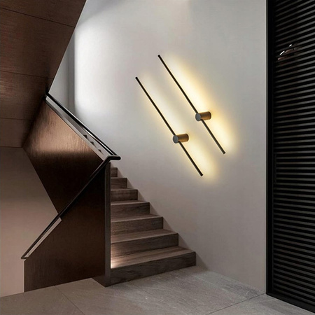 Nástěnné LED svítidlo CATRINA nástěnné svítidlo BLACK Metal 14W 90cm moderního stylu