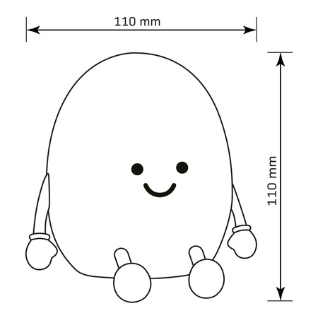 Dekorativní LED bramborová lampa 2W 3000K RGBW žlutá stmívatelná bramborová lampa Sanico Goldlux