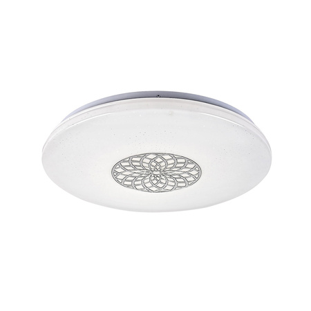 Plafond LED stropní svítidlo Smart 24W 2000lm 3000-6500K CCT RGB Timer Chrome Modern Ophelia Rabalux