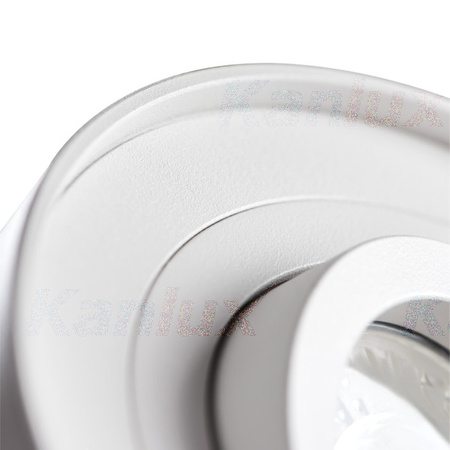 Kruhový podhledový nastavitelný kruh GU5.3 GU10 kulatý bílý mini kanlux