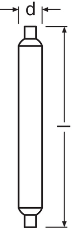 LED trubicová žárovka S19 s 9W = 60W 830lm 2700K teplá bílá 140° LINE Osram