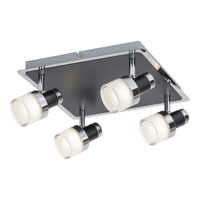 Nástěnné LED bodové svítidlo do koupelny 20W 1600lm 4000K černá IP44 Moderní Harold 5024 Rabalux