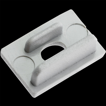 Záslepka pro Profil KM33, s Otvorem Stříbrná Plastová LUMILED