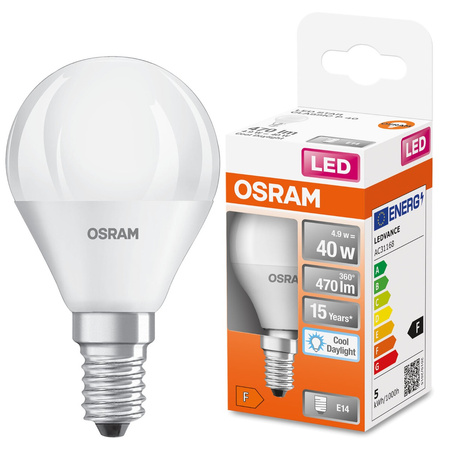 E14 P40 LED žárovka 5.5W = 40W 470lm 6500K Studená bílá 200° OSRAM Star