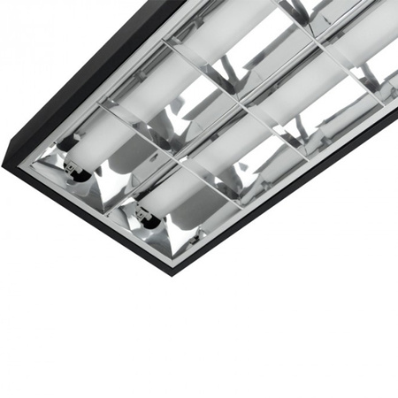 Rastrové svítidlo pro povrchovou montáž 2xT8 120 cm G13 Black