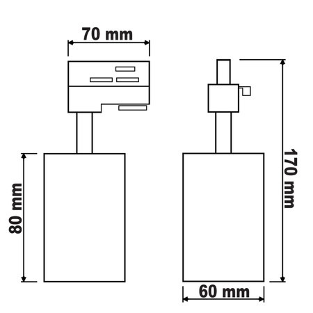 Lištový reflektor GU10, lampa pro jednofázové lišty Bílá BRICK LUMILED