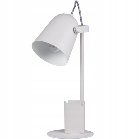 Stolní stolní lampa Školní kancelářská noční lampa Nastavitelná E27 Bílá Raibo Kanlux