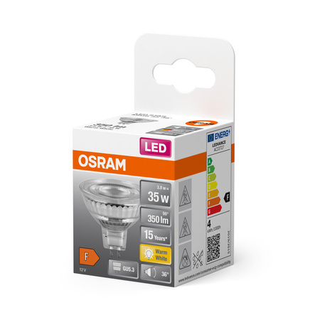 LED žárovka MR16 Reflector GU5.3 3,8W = 35W 345lm 2700K Warm 12V 36° STAR Osram