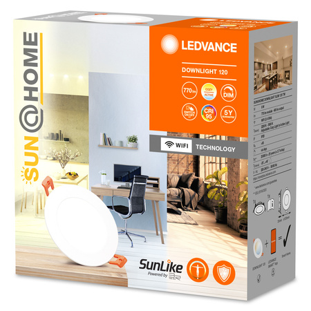 LED vestavné svítidlo 8W 400lm Downlight CCT Stmívatelné Ra ≥ 95 12cm kulaté SUN@HOME LEDVANCE