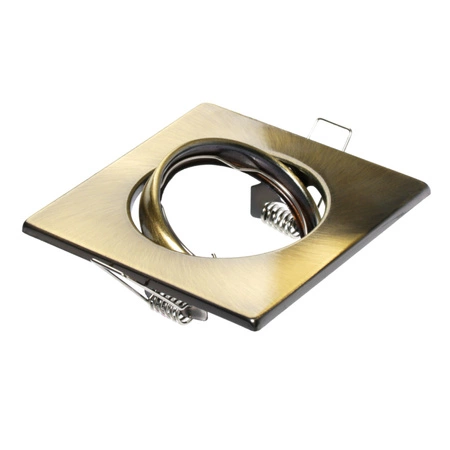 3x OPIN GOLDLUX pohyblivá halogenová žárovka. hranatá. kov. patina. MR16 GU10