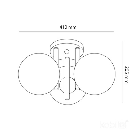 Dekorativní stropní svítidlo 3x G9 Grey Elegance Kobi