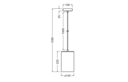 Dekorativní stropní závěsné svítidlo E27 s převisem bílý dekor Ledvance