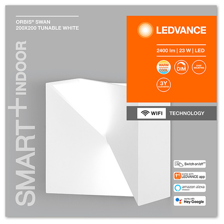 Nástěnné svítidlo SMART+ WIFI Chytré nástěnné svítidlo 23W ORBIS SWAN WHITE LEDVANCE