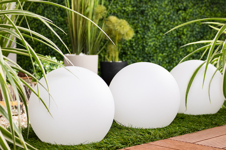 Zahradní míč SOLAR LAMPA pro zahradní zemní LED RGB 20cm + dálkové ovládání