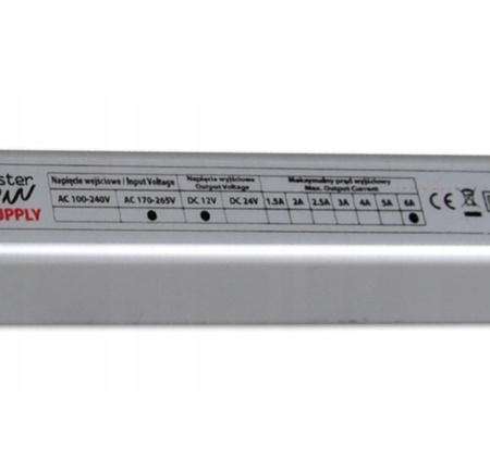 Úzký nábytkový napájecí zdroj 12V DC 72W 6A Ultra SLIM pro LED pásky IP20