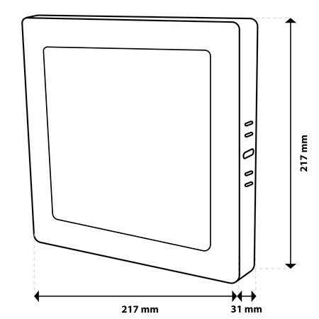 LED stropní svítidlo pro povrchovou montáž 18W Square 4000K GLOW White LUMILED