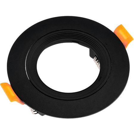 Sada halogenového vestavného svítidla VENTUS Black Round + LED žárovka GU10 8W Neutral 120° Lumiled