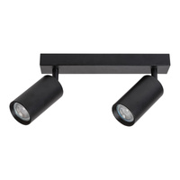 Stropní svítidlo Halogenový reflektor Tuba 2x GU10 Black Minimalist Solo Rabalux